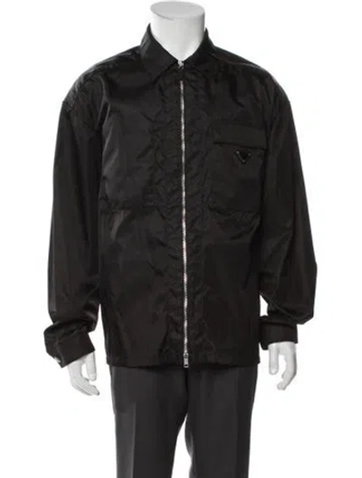 Pre-owned Prada 2022 Re-nylon Utility Jacket In Black