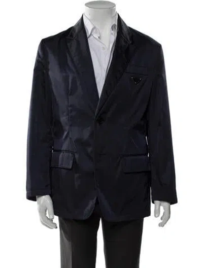 Pre-owned Prada 2022 Re-nylon Utility Jacket In Blue