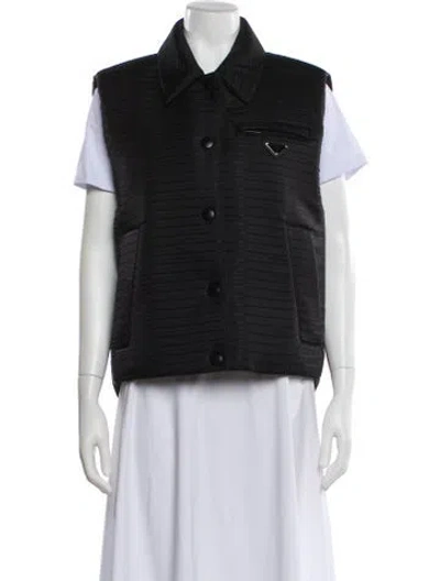 Pre-owned Prada 2022 Re-nylon Vest In Black