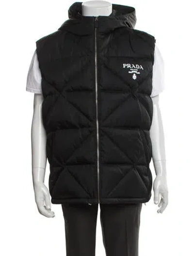 Pre-owned Prada 2022 Re-nylon Vest In Black