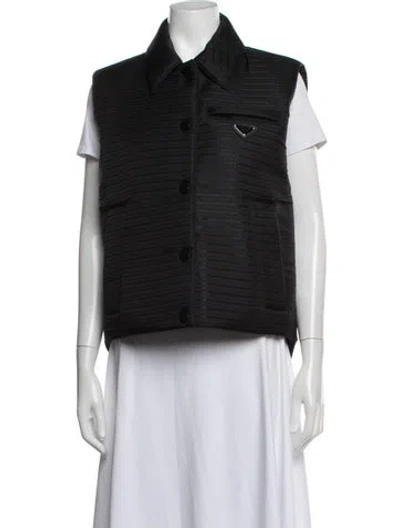 Pre-owned Prada 2022 Re-nylon Vest In Black