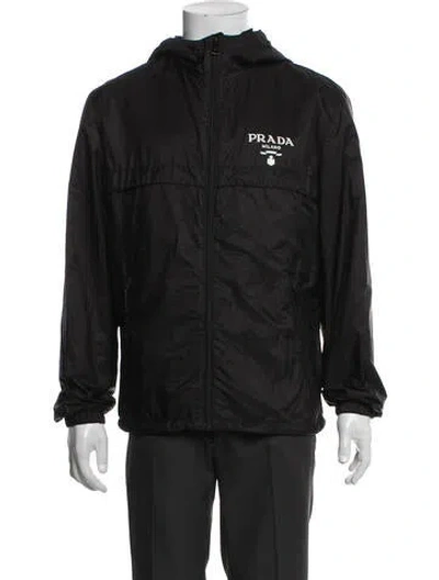 Pre-owned Prada 2022 Re-nylon Windbreaker In Black