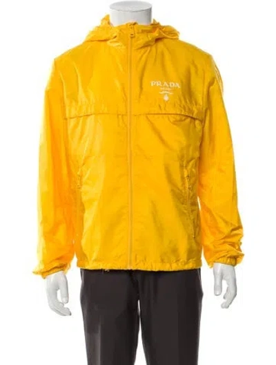 Pre-owned Prada 2022 Re-nylon Windbreaker In Yellow