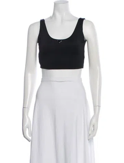 Pre-owned Prada 2022 Scoop Neck Sports Bra In Black