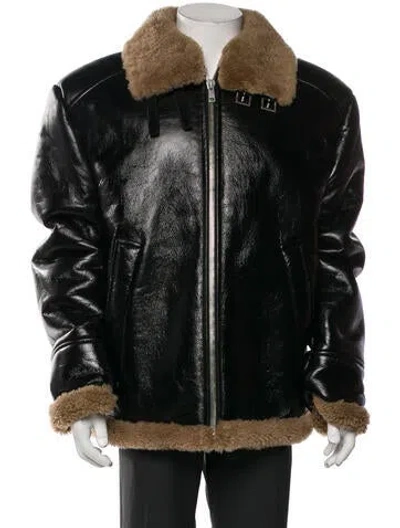 Pre-owned Prada 2022 Shearling Jacket In Black
