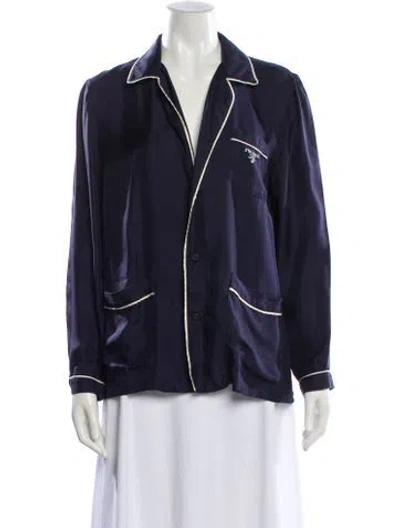 Pre-owned Prada 2022 Silk Blouse In Blue
