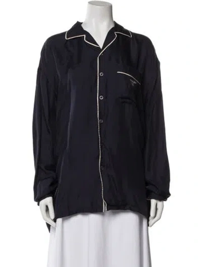 Pre-owned Prada 2022 Silk Pajamas In Blue