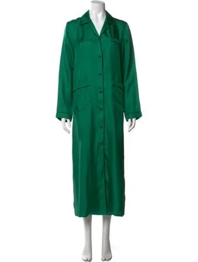 Pre-owned Prada 2022 Silk Robe In Green