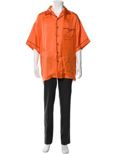 Pre-owned Prada 2022 Silk Robe In Orange