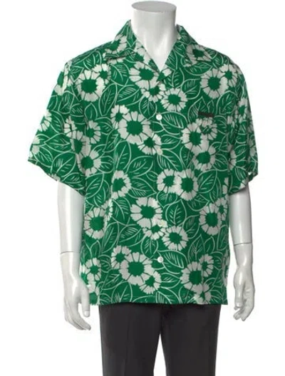 Pre-owned Prada 2022 Silk Shirt In Green
