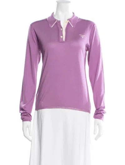 Pre-owned Prada 2022 Silk Sweater In Purple