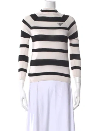 Pre-owned Prada 2022 Silk Sweater In White
