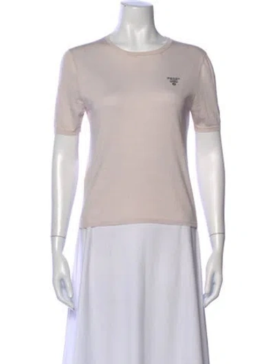 Pre-owned Prada 2022 Silk T-shirt In Pink