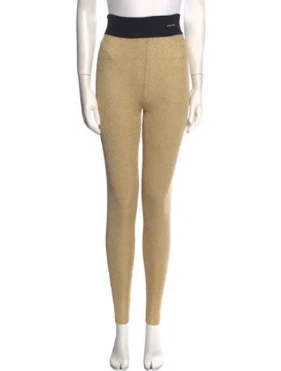 Pre-owned Prada 2022 Skinny Leg Pants W/ Tags In Gold