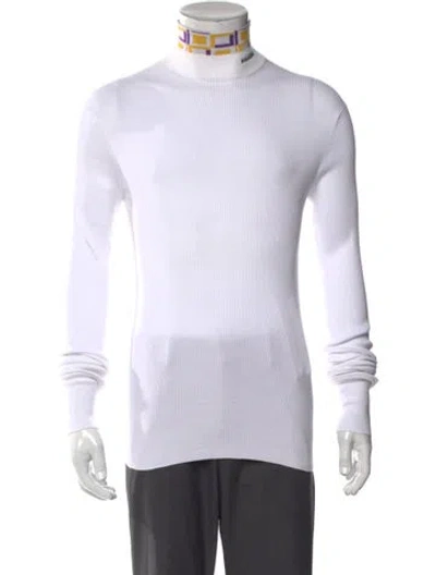 Pre-owned Prada 2022 Striped Pullover In White