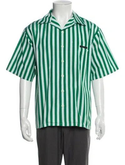 Pre-owned Prada 2022 Striped Shirt In Green