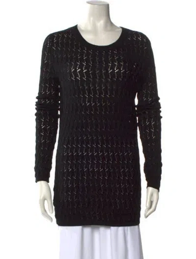 Pre-owned Prada 2022 Striped Sweater In Black