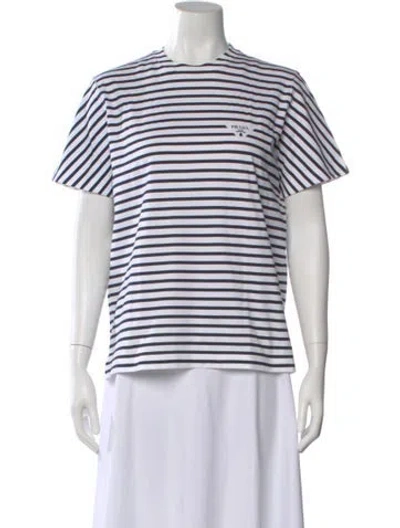 Pre-owned Prada 2022 Striped T-shirt In Blue