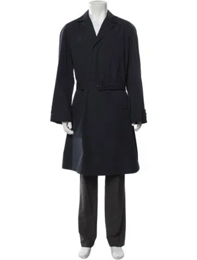 Pre-owned Prada 2022 Trench Coat In Blue