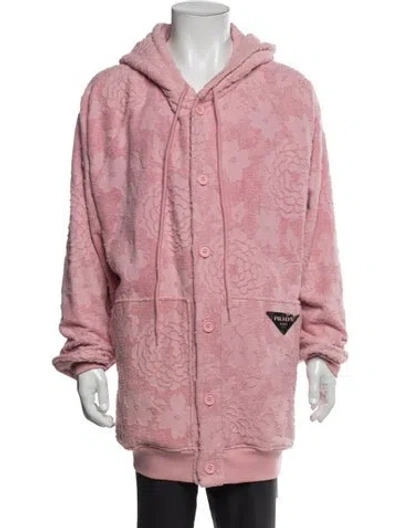 Pre-owned Prada 2022 Turtleneck Hoodie In Pink