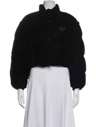 Pre-owned Prada 2022 Velvet Vest In Black