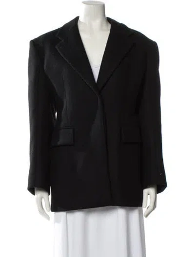 Pre-owned Prada 2022 Virgin Wool Blazer In Black