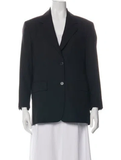 Pre-owned Prada 2022 Virgin Wool Blazer In Black