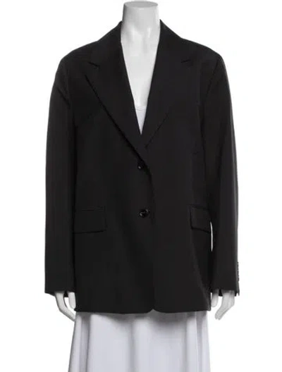 Pre-owned Prada 2022 Virgin Wool Blazer In Black