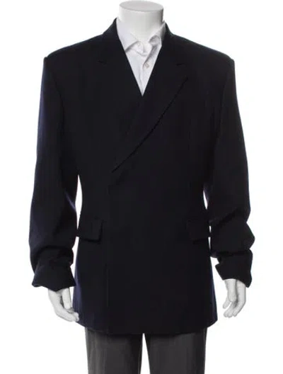 Pre-owned Prada 2022 Virgin Wool Blazer In Blue