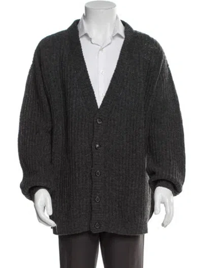 Pre-owned Prada 2022 Virgin Wool Cardigan W/ Tags In Gray