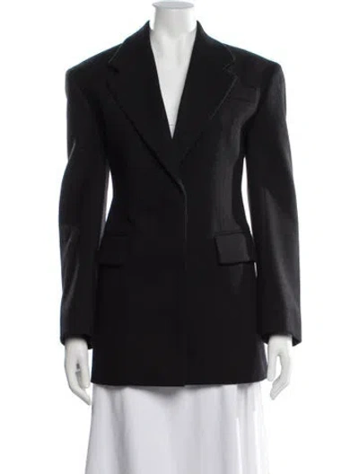 Pre-owned Prada 2022 Virgin Wool Coat In Black