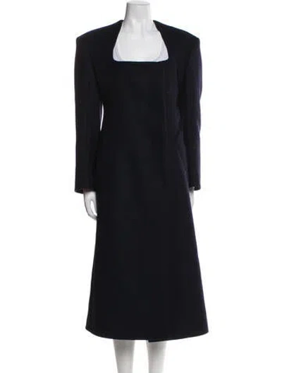 Pre-owned Prada 2022 Virgin Wool Faux Fur Coat In Black