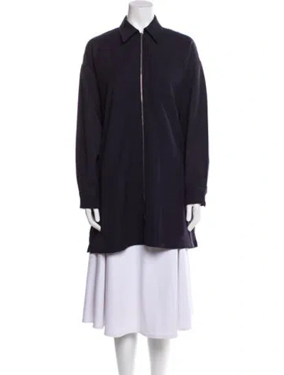 Pre-owned Prada 2022 Virgin Wool Jacket W/ Tags In Blue