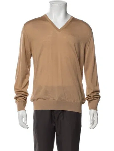 Pre-owned Prada 2022 Virgin Wool Pullover W/ Tags In Neutrals