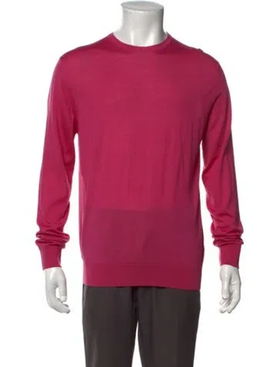 Pre-owned Prada 2022 Virgin Wool Pullover W/ Tags In Pink
