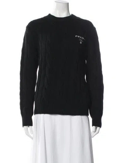 Pre-owned Prada 2022 Virgin Wool Sweater In Black