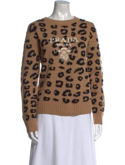 Pre-owned Prada 2022 Virgin Wool Sweater In Brown