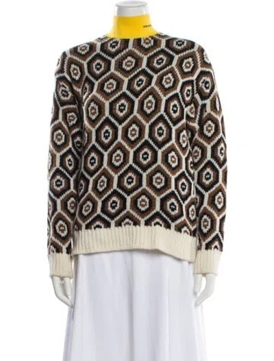 Pre-owned Prada 2022 Virgin Wool Sweater In Brown