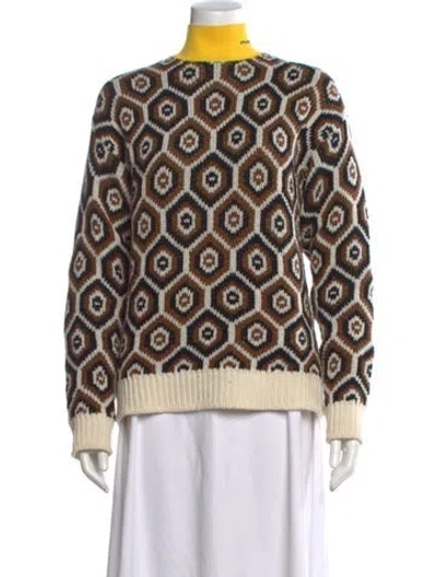 Pre-owned Prada 2022 Virgin Wool Sweater In Brown
