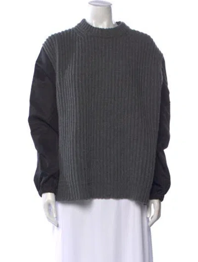 Pre-owned Prada 2022 Virgin Wool Sweater In Gray