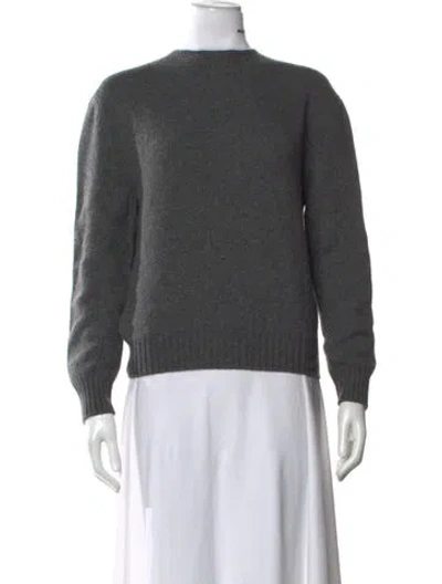 Pre-owned Prada 2022 Virgin Wool Sweater In Grey
