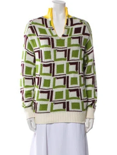 Pre-owned Prada 2022 Virgin Wool Sweater In Multi
