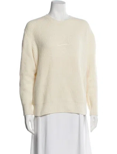 Pre-owned Prada 2022 Virgin Wool Sweater In Neutral