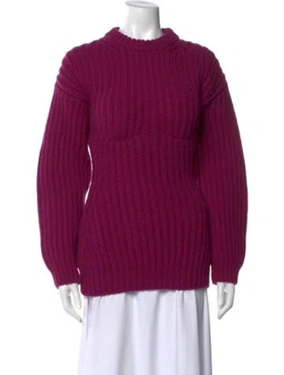 Pre-owned Prada 2022 Virgin Wool Sweater In Purple