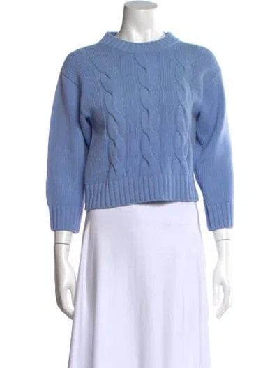 Pre-owned Prada 2022 Virgin Wool Sweater W/ Tags In Blue