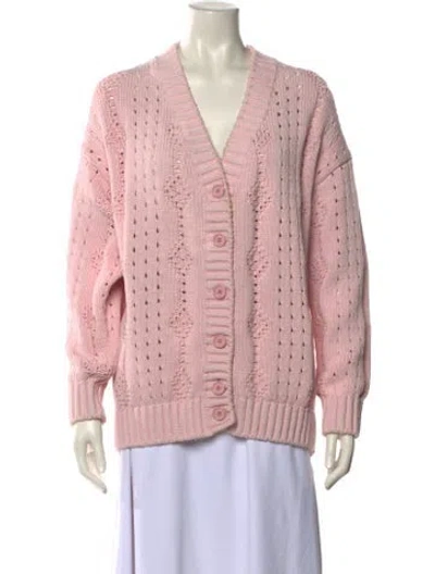 Pre-owned Prada 2022 V-neck Sweater In Pink