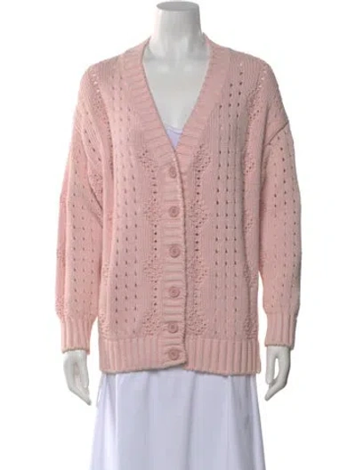 Pre-owned Prada 2022 V-neck Sweater In Pink