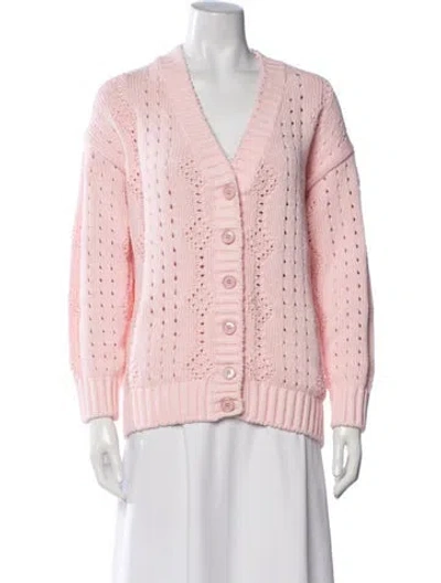 Pre-owned Prada 2022 V-neck Sweater In Pink