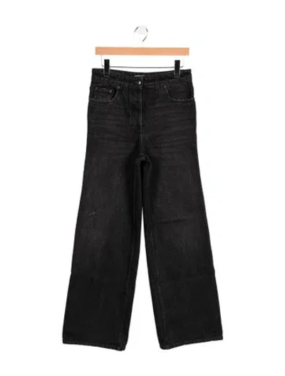 Pre-owned Prada 2022 Wide Leg Jeans In Black