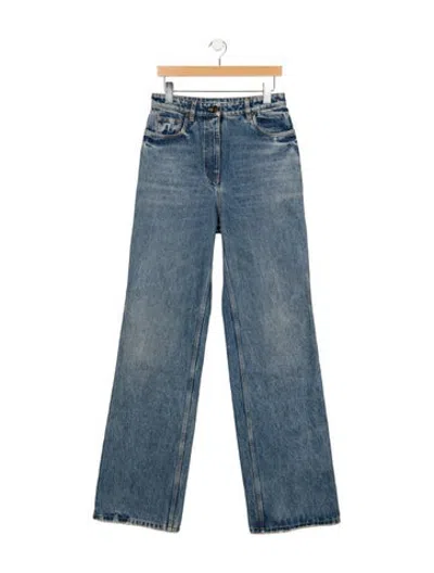 Pre-owned Prada 2022 Wide Leg Jeans In Blue